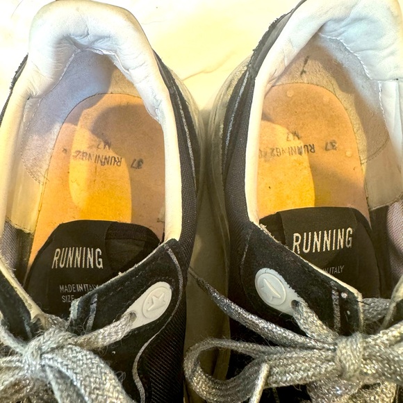 Golden Goose Running Black Suede and Mesh w Silver Laces - Picture 5 of 8